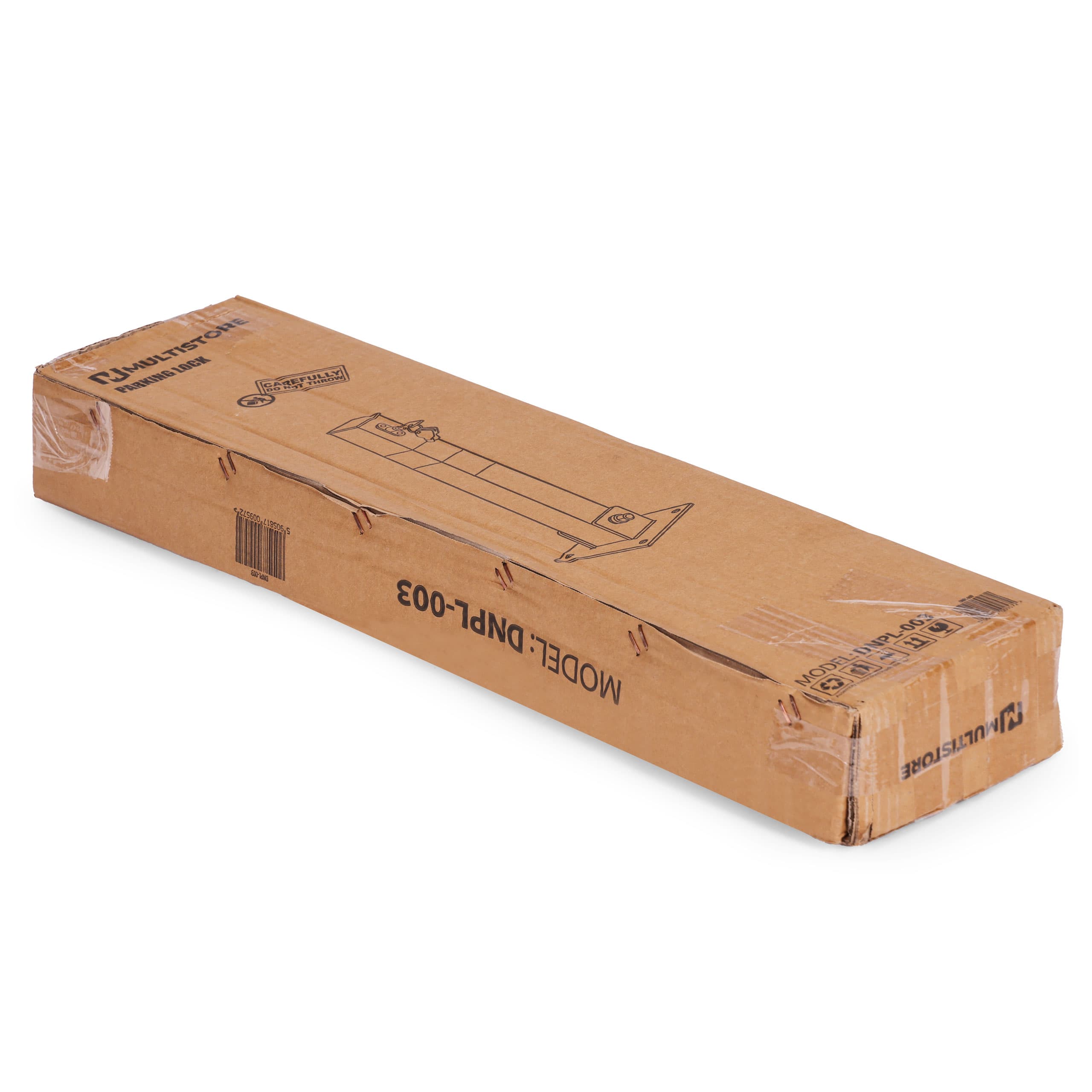 Blokada parkingowa składana słupek 60 cm na klucz z odblaskowymi pasami