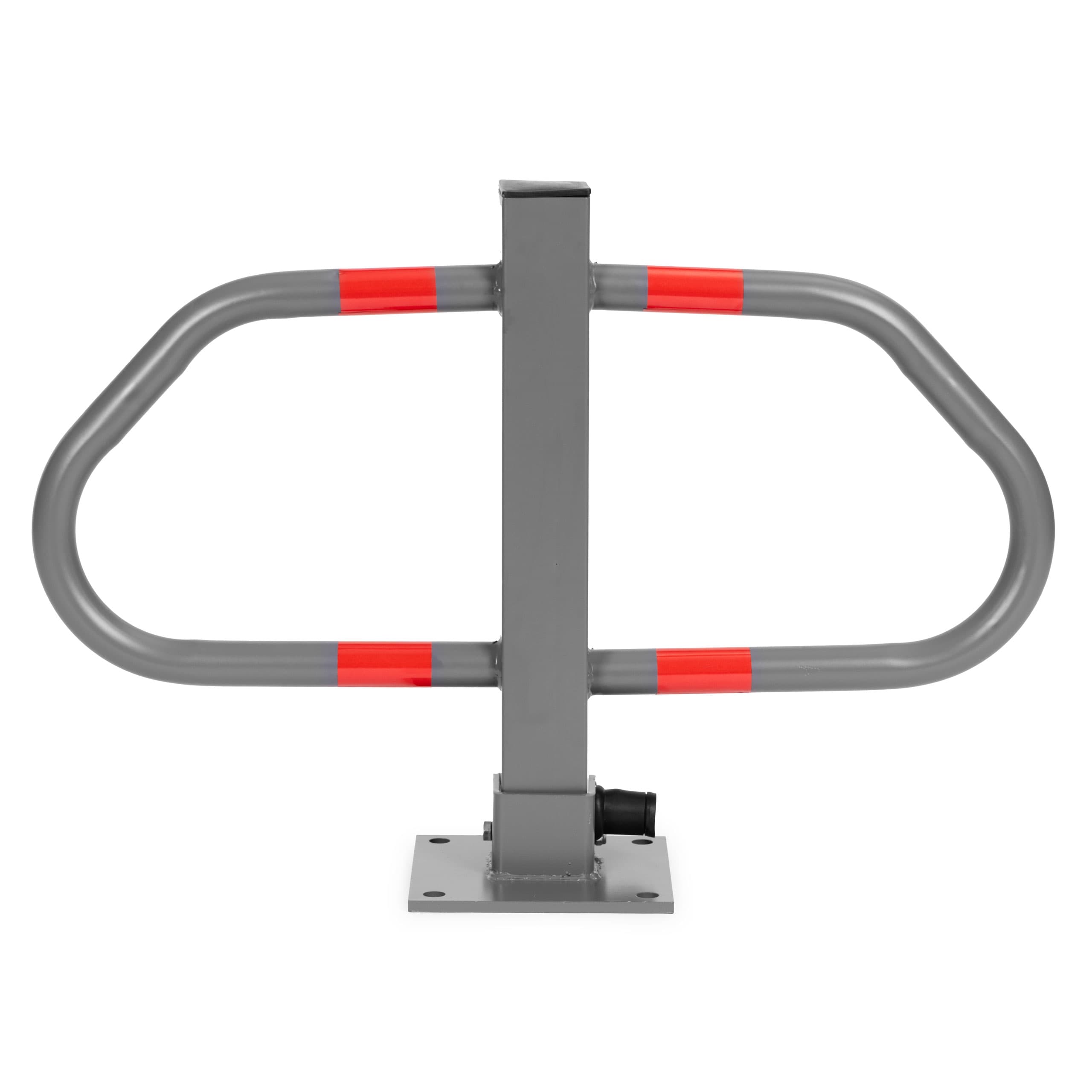 Blokada parkingowa składana zapora 50 cm na klucz z odblaskowymi pasami