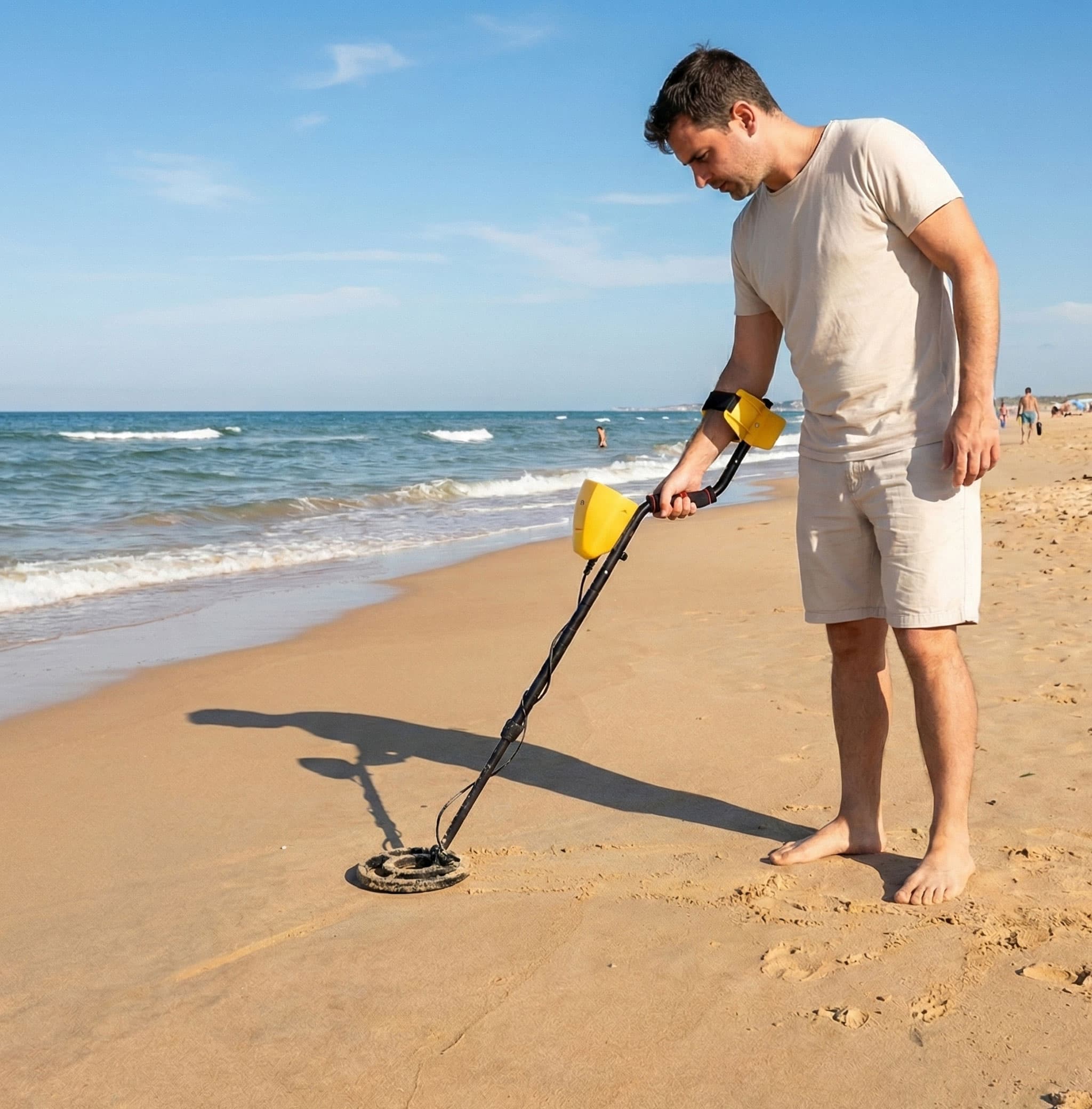 Wykrywacz metali detektor 3 tryby do poszukiwań złota srebra monet pinpoint LCD