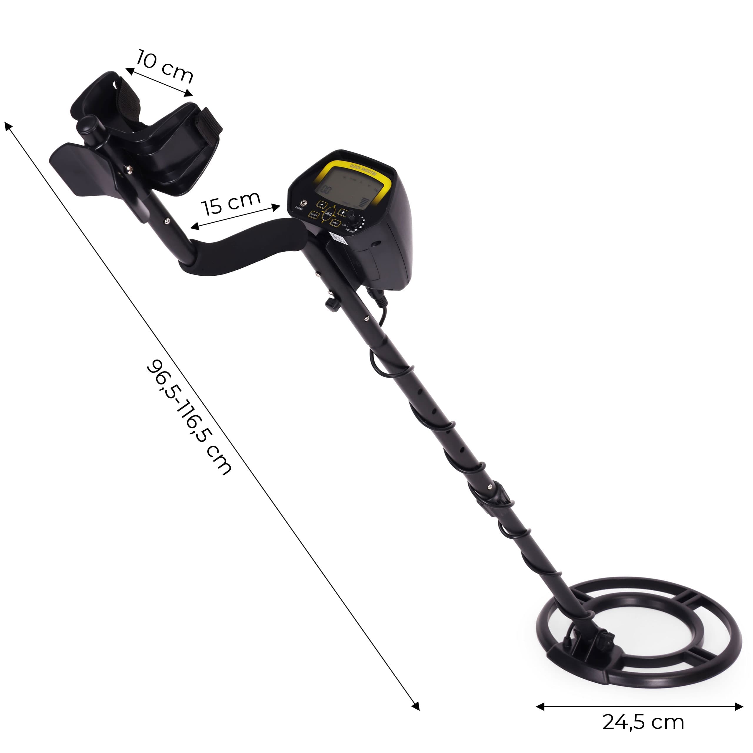 Wykrywacz metali detektor 3 tryby do poszukiwań złota srebra monet LCD