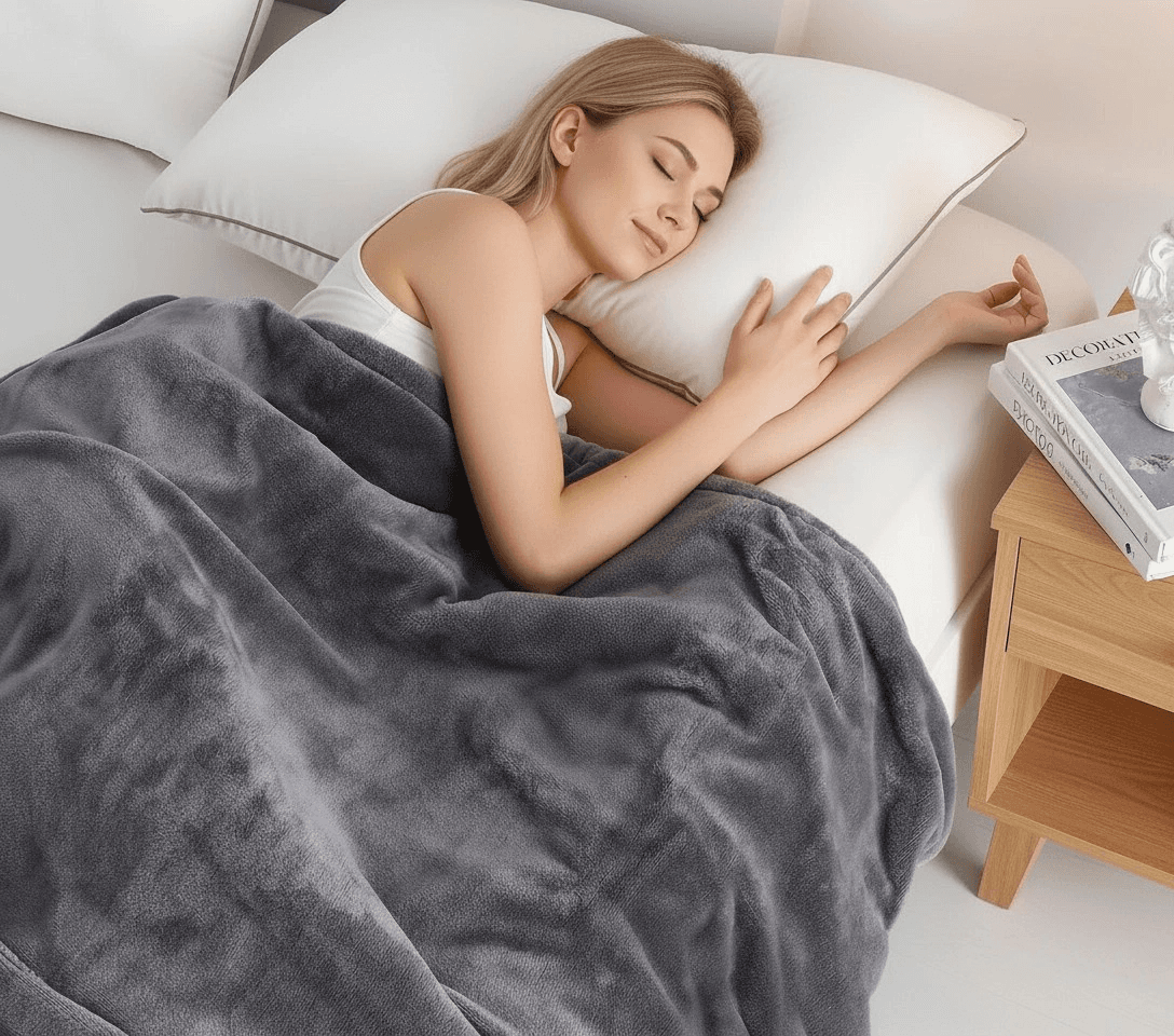 Koc elektryczny dwustronny 120x160 cm mata grzewcza regulacja temperatury pilot