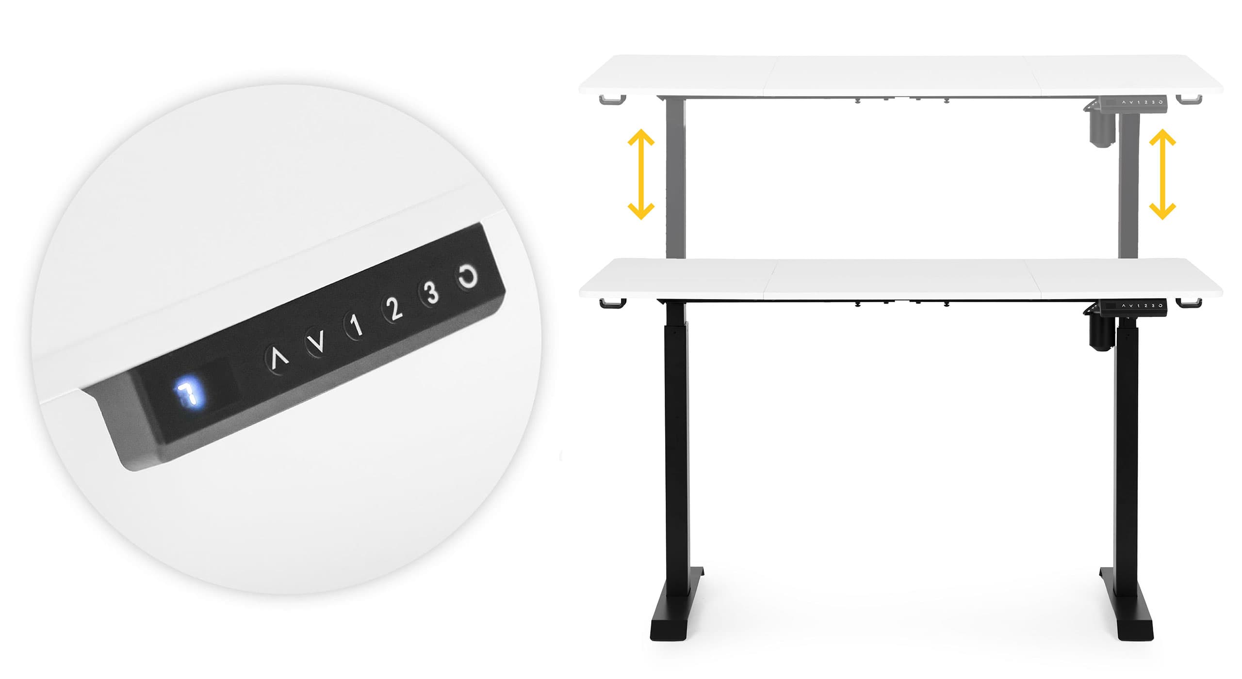Biurko elektryczne regulowane 140x70 cm regulacja wysokości 76-121 cm ModernHome