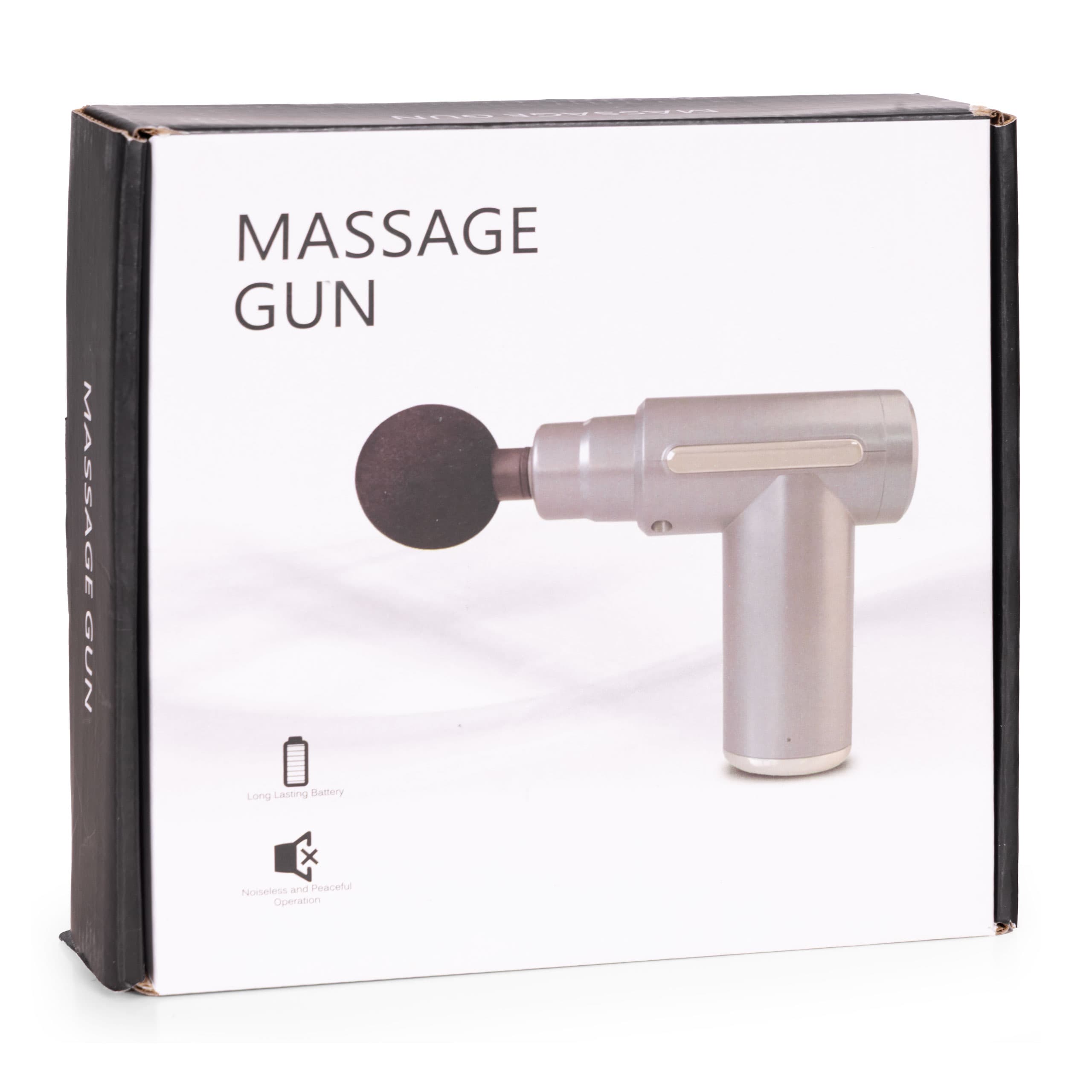 Pistolet do masażu masażer ręczny wibracyjny zestaw 4 końcówek ModernHome