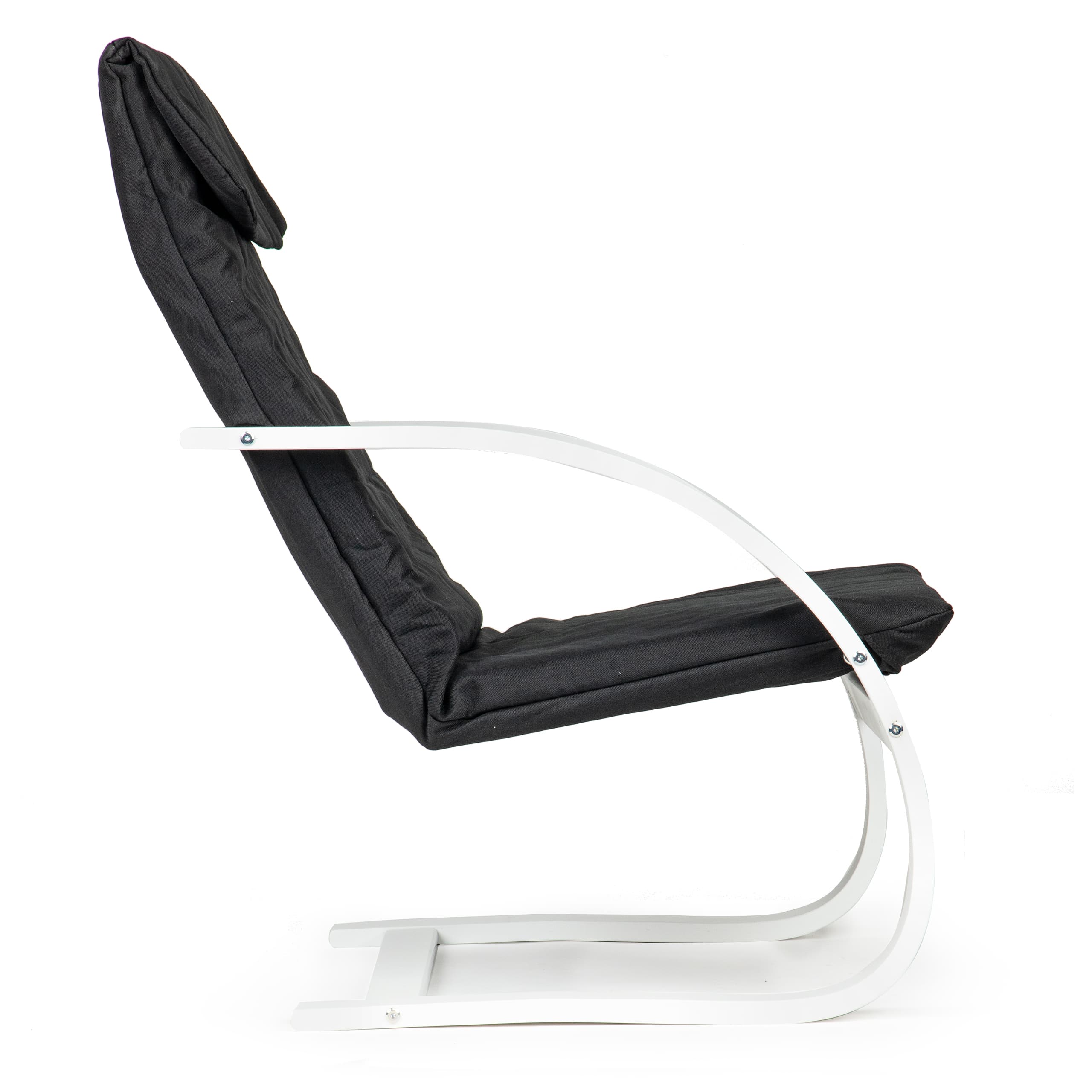 Fotel fiński bujany finka do salonu biały gięta sklejka ModernHome