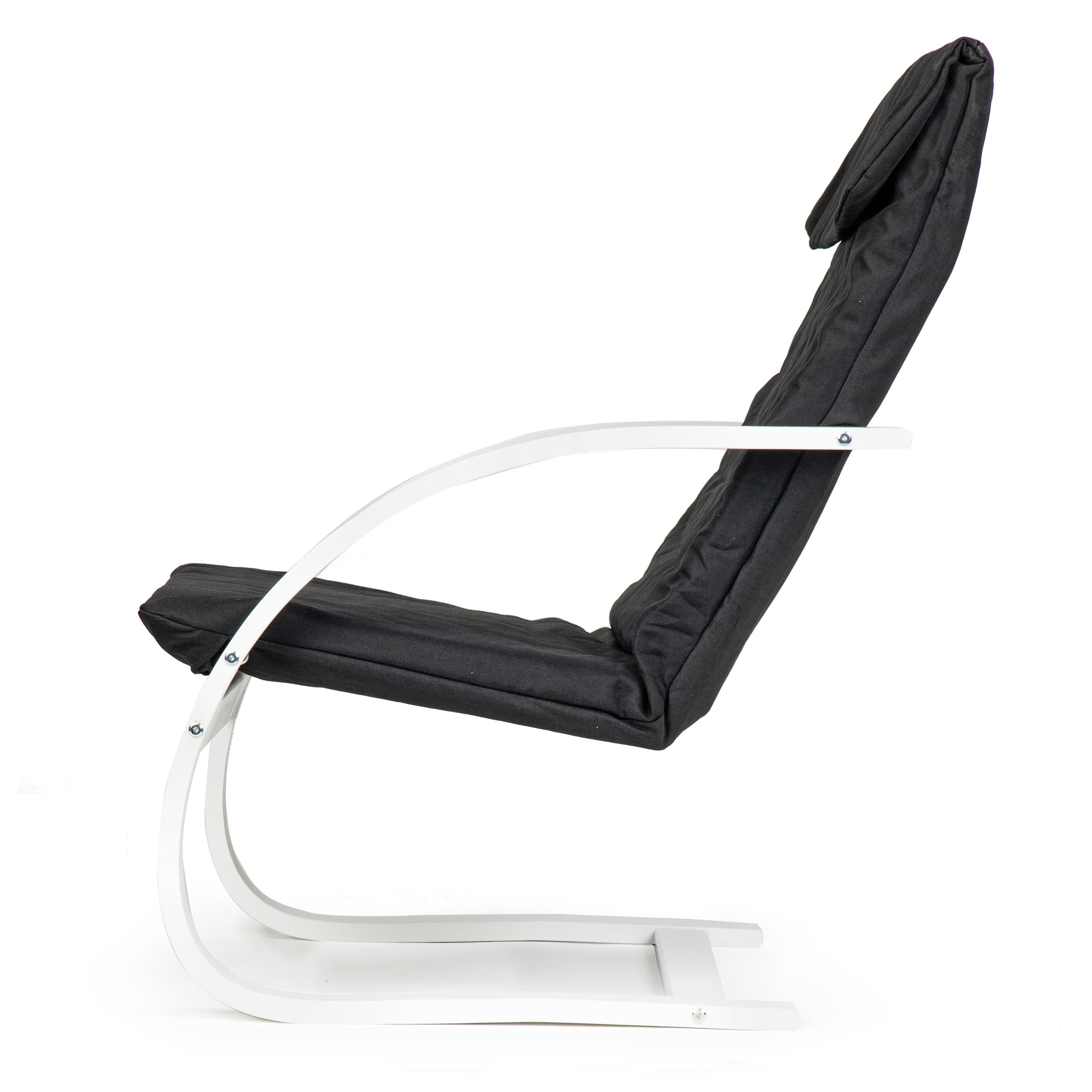 Fotel fiński bujany finka do salonu biały gięta sklejka ModernHome